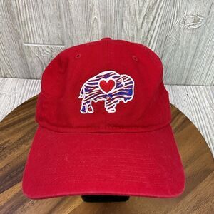BuffaLove New Era Baseball Hat Embroided Buffalove Logo OSFM Red Cap Bills